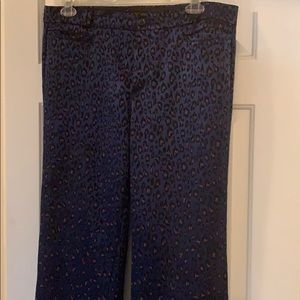 Leopard cropped pants